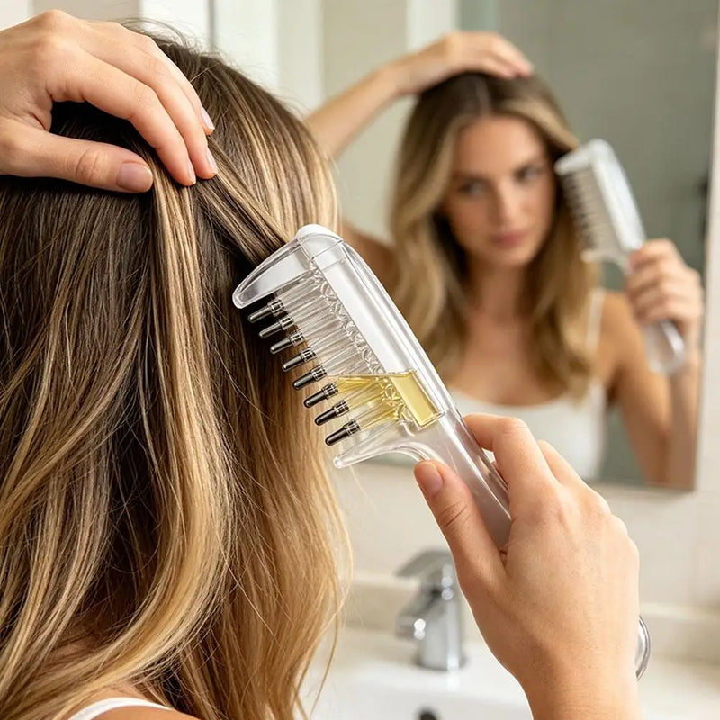 2-in-1 Hair Oil Applicator & Scalp Massaging Comb
